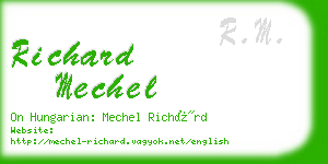 richard mechel business card